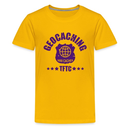 geocaching - 5000 caches - TFTC / 1 color - Teenager Premium T-Shirt