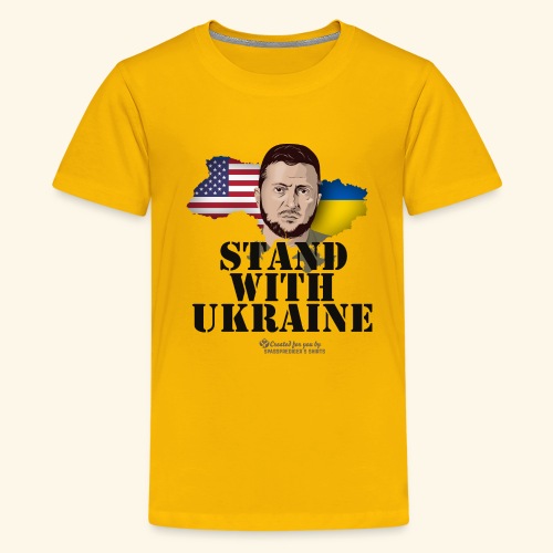 Stand with Ukraine USA - Teenager Premium T-Shirt