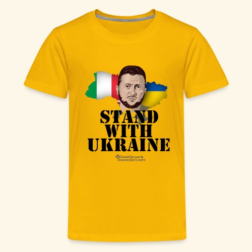 Ukraine Italia Stand with Ukraine - Teenager Premium T-Shirt