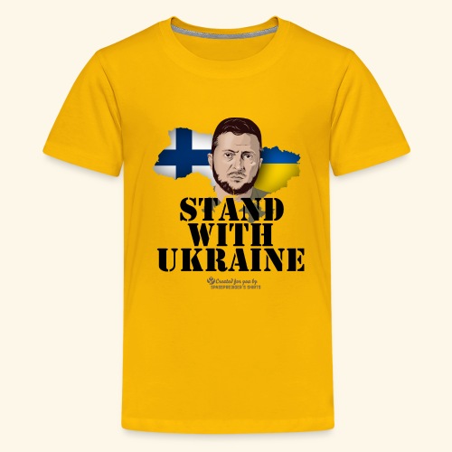 Ukraine Finnland Unterstützer T-Shirt - Teenager Premium T-Shirt