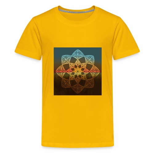 Mandala translucide de lever de soleil - T-shirt Premium Ado