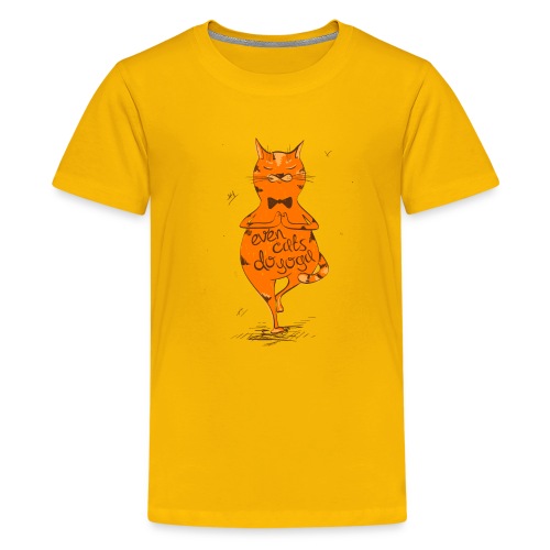 yoga cat - Teenager Premium T-Shirt