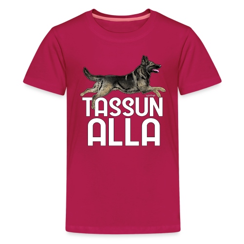 Saksanpaimen Tassu - Teinien premium t-paita