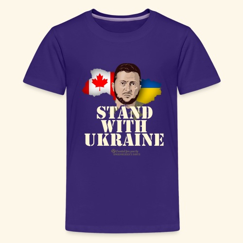 Ukraine Kanada Stand with Ukraine - Teenager Premium T-Shirt