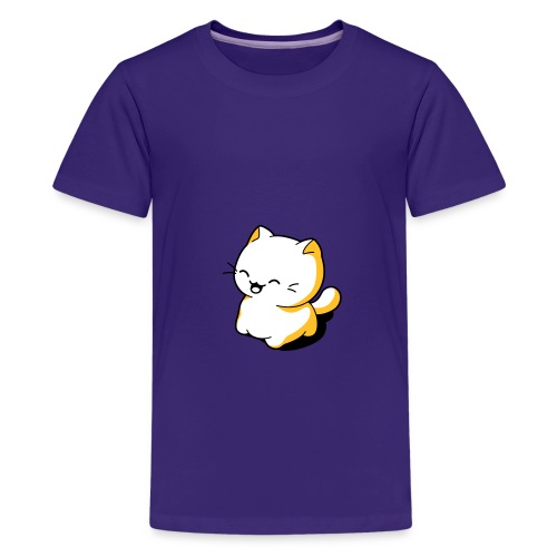 Zabawny kot kawaii - Koszulka młodzieżowa Premium