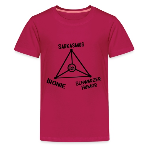 Ironie Sarkasmus Schwarzer Humor Nerd Dreieck - Teenager Premium T-Shirt