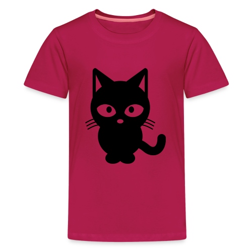 Styled Black Cat - T-shirt Premium Ado