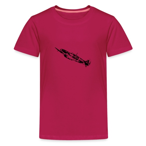 World War Spitfire - Teenage Premium T-Shirt