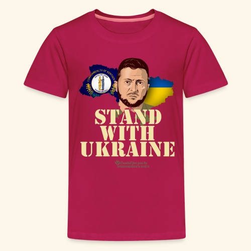 Kentucky Stand with Ukraine - Teenager Premium T-Shirt