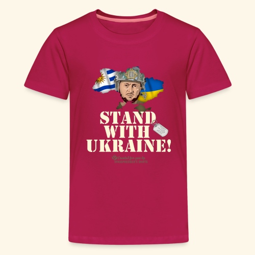 Ukraine Uruguay Fahnen - Teenager Premium T-Shirt