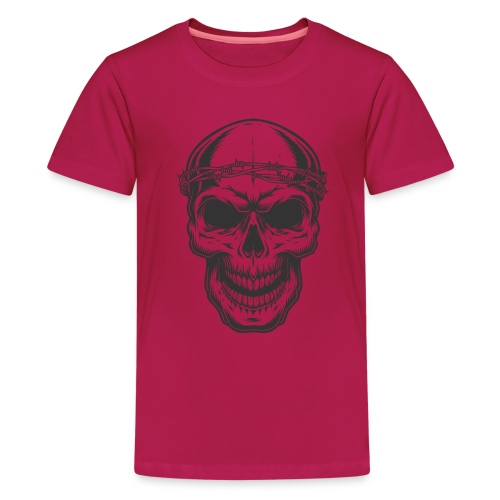 Kunterli Art meet skulls - #KUN-SKU-04 - Excellent - Teenage Premium T-Shirt
