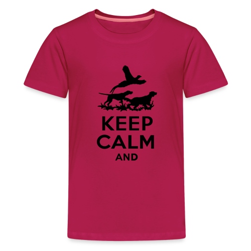 keep_calm_and_gun_dogs_text - Maglietta Premium per ragazzi