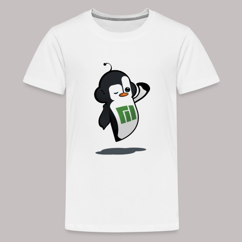 Manjaro Mascot wink hello left - Teenage Premium T-Shirt