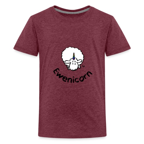 Ewenicorn - det är ett regnbågens enhörningsfår! (Text) - Premium-T-shirt tonåring