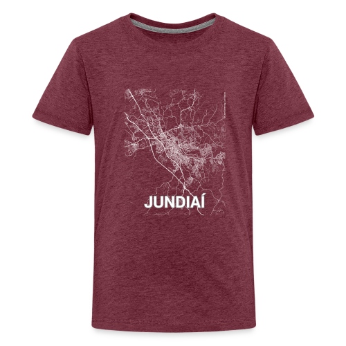 Jundia city map and streets - Teenage Premium T-Shirt