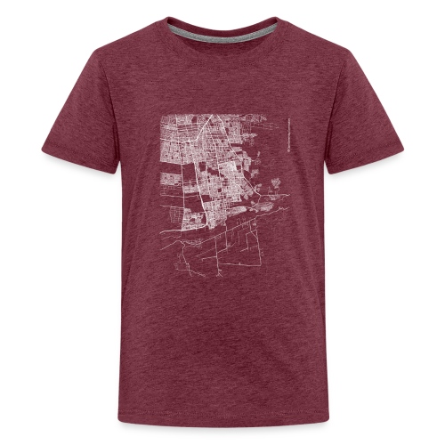 Minimal Puente Alto city map and streets - Teenage Premium T-Shirt