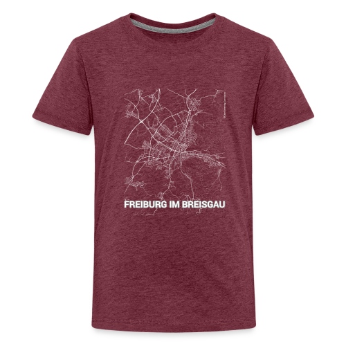 Freiburg im Breisgau city map and streets - Teenage Premium T-Shirt