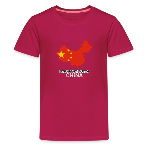 Straight Outta China country map - Teenage Premium T-Shirt