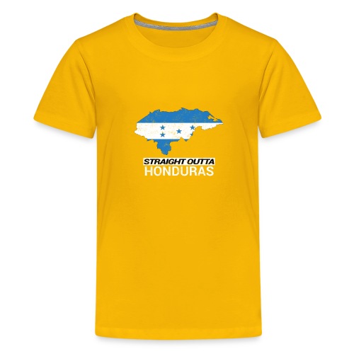 Straight Outta Honduras country map & flag - Teenage Premium T-Shirt