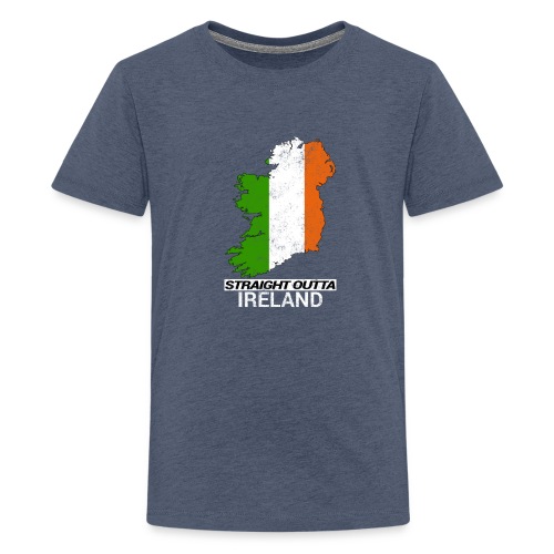 Straight Outta Ireland (Eire) country map flag - Teenage Premium T-Shirt