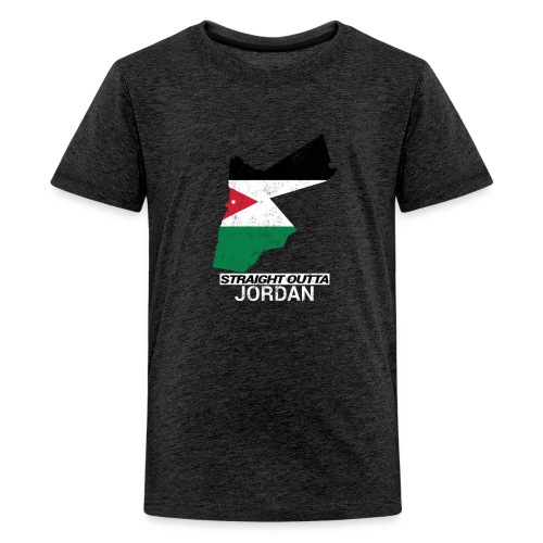Straight Outta Jordan country map - Teenage Premium T-Shirt