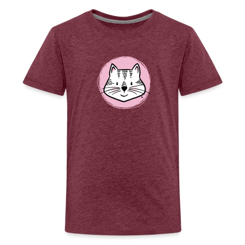 Cute Cat - Portrait - Teenage Premium T-Shirt