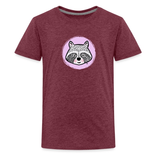 Sød vaskebjørn - Portræt - Teenager premium T-shirt