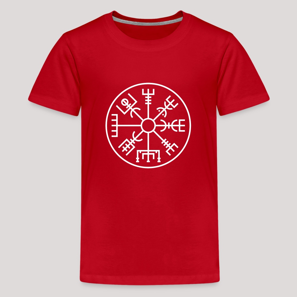 Vegvisir Kreis - Teenager Premium T-Shirt Rot