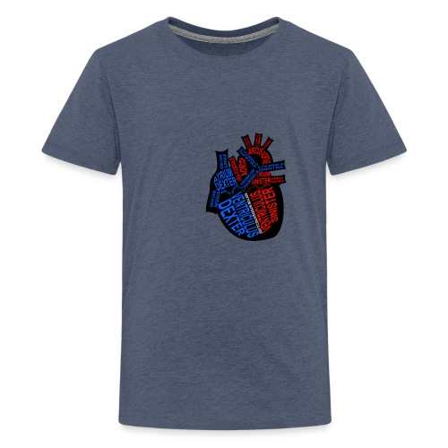 hjerte - Premium T-skjorte for tenåringer