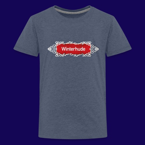 Hamburg Winterhude Ortschild mit Ornament - Teenager Premium T-Shirt