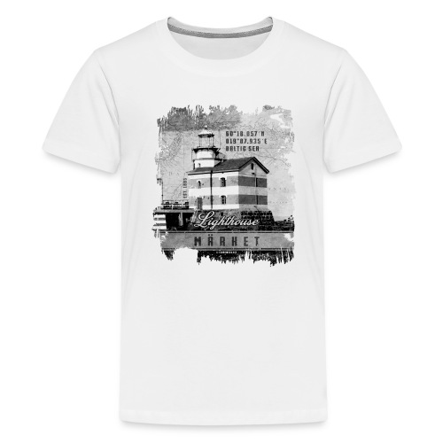 Märket majakkatuotteet, Finland Lighthouse, Harmaa - Teinien premium t-paita