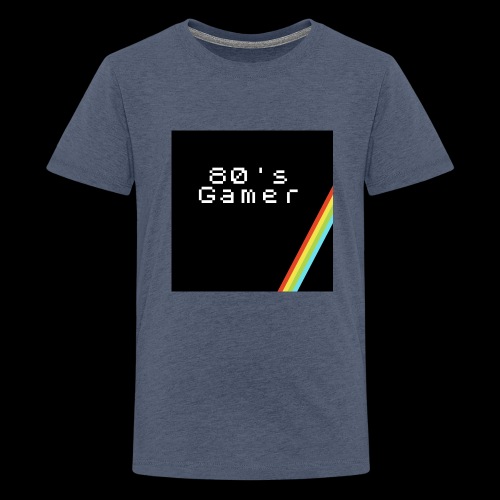 80 s Gamer Black - Teenage Premium T-Shirt
