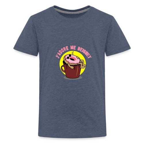 J'ADORE ME BEIGNET ! (café) - T-shirt Premium Ado