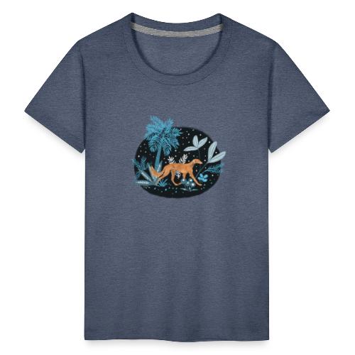 Saluki im Tropenwald - Teenager Premium T-Shirt