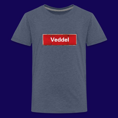 Hamburg Veddel rotes Ortsschild antik - Teenager Premium T-Shirt
