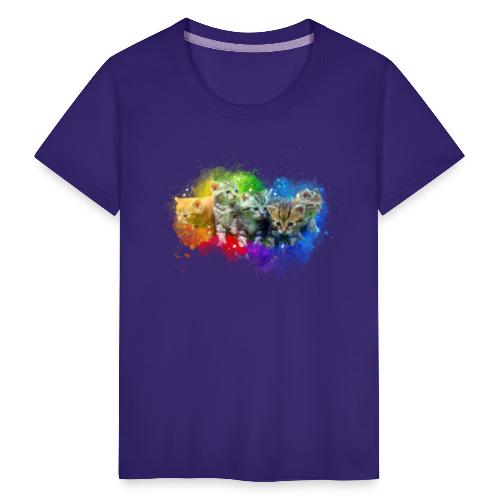 Chatons peinture arc-en-ciel -by- Wyll Fryd - T-shirt Premium Ado