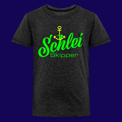 Schlei-Skipper mit Anker - Teenager Premium T-Shirt