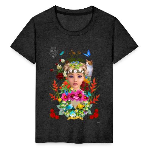 Lady spring by t-shirt chic et choc (dark & black) - T-shirt Premium Ado