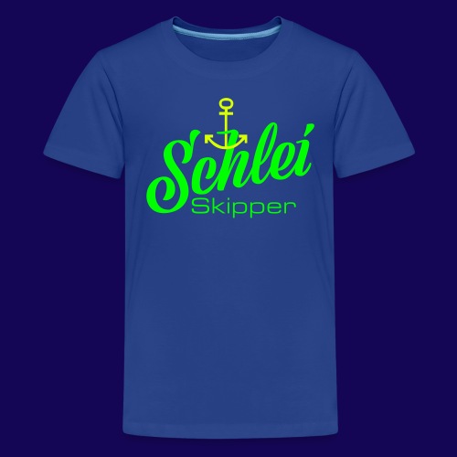 Schlei-Skipper mit Anker - Teenager Premium T-Shirt