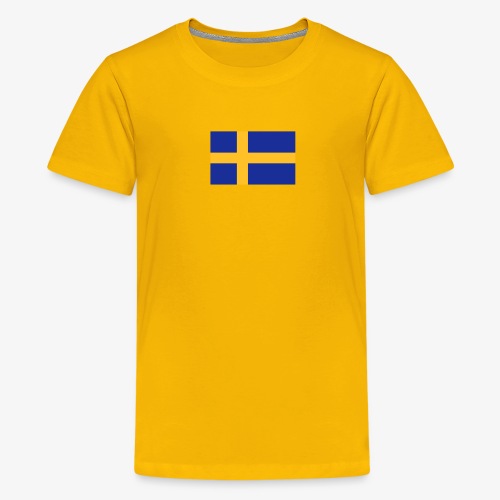 Svenska flaggan - Swedish Flag - Premium-T-shirt tonåring