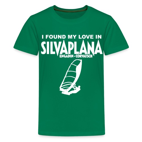 I found my love in Silvaplana, Windsurfing - Teenager Premium T-Shirt