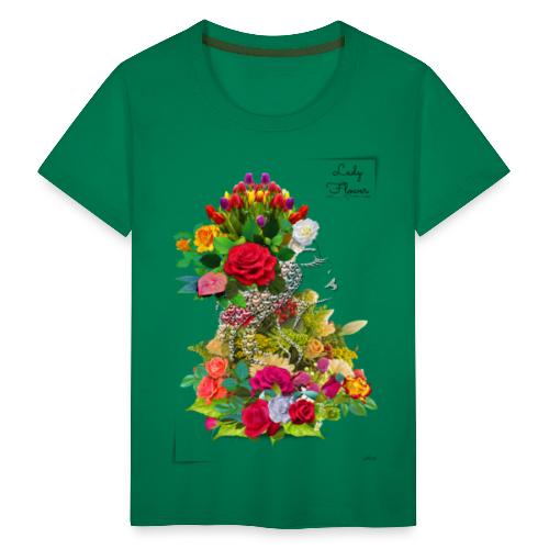 Lady flower -by- T-shirt chic et choc - T-shirt Premium Ado