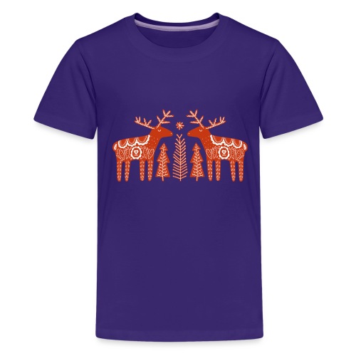 Reindeer Tribal - Teenager Premium T-Shirt