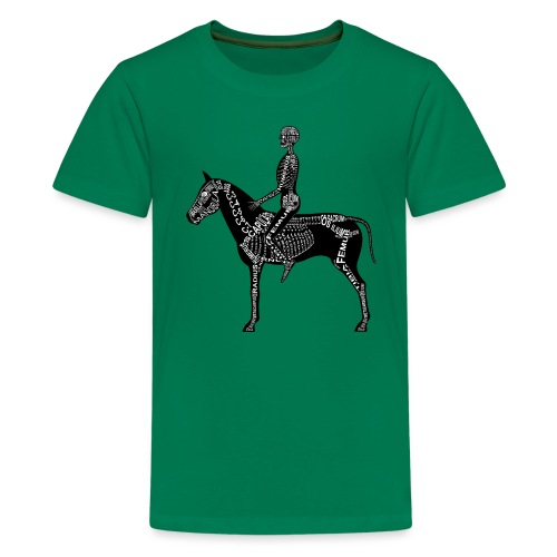Hästskelett - Premium-T-shirt tonåring