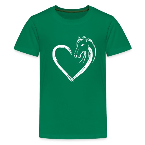 Vorschau: Pferde Herz - Teenager Premium T-Shirt