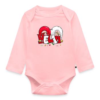 Karneval Kostüm Helau Karnevalszeit Kostüm - Baby Bio-Langarm-Body - Rosa - Vorne