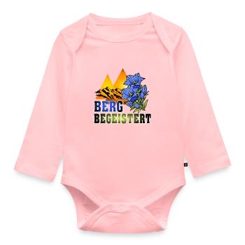 Bergbegeistert-Enzian - Baby Bio-Langarm-Body - Rosa - Vorne
