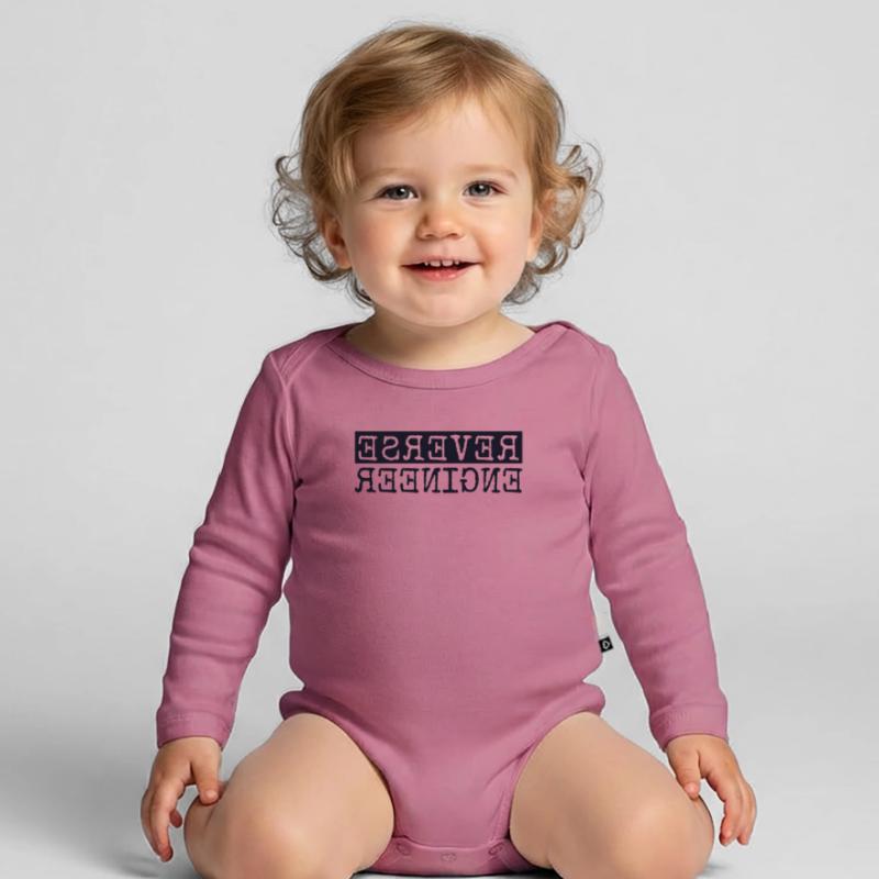 Reverse Engineer Software Engineer Developer Organic Longsleeve Baby Bodysuit