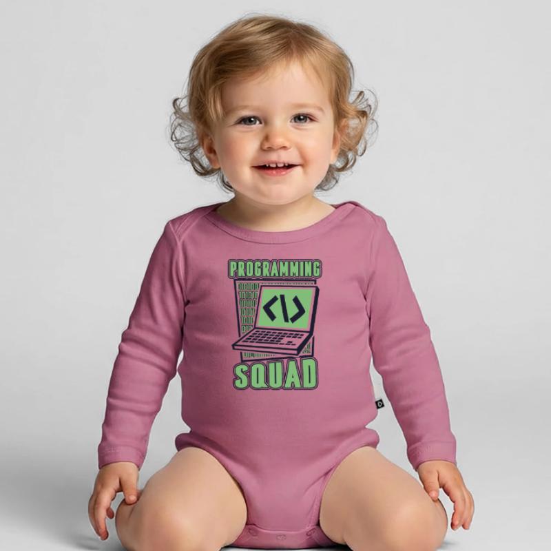 Programming Squad Software Developer Developer Organic Longsleeve Baby Bodysuit