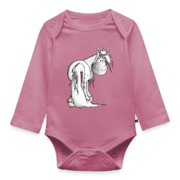 Wikinger Isländer - Pferd - Baby Bio-Langarm-Body - Mauve - Vorne